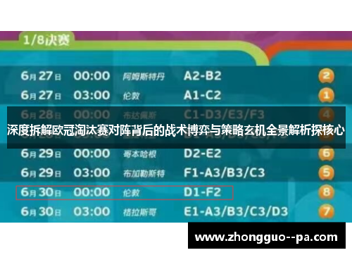 深度拆解欧冠淘汰赛对阵背后的战术博弈与策略玄机全景解析探核心